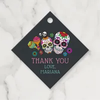 Personalized Day of the Dead Theme Birthday Party Favor Tags