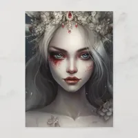 Winter Fairy Gothic Queen Postcard