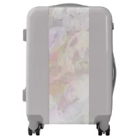 *~* White Lace Pastel Soft Marble Luggage