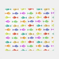 Cute colorful fish pattern Fleece Blanket