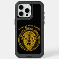 Intricate Bison Buffalo Head Illustration iPhone 15 Pro Max Case