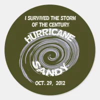 Hurricane Sandy Classic Round Sticker