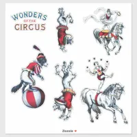 Vintage Circus Acts, Dogs and Horses Sticker