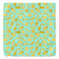 StyIish Italian Restaurant Chef Pasta Pattern Bandana