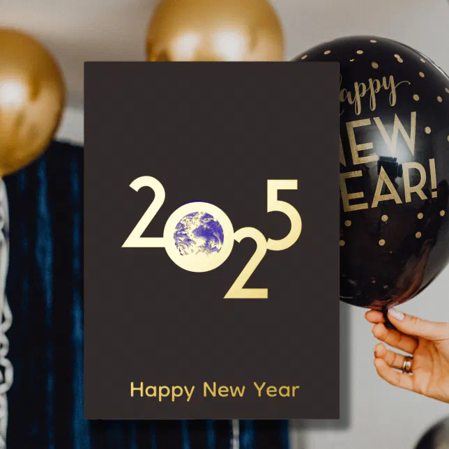 Earth in 20xx  - minimalist design New Years Card