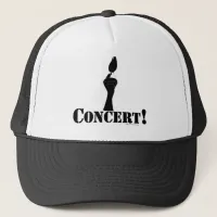 Basic Funny Just Concert  Fun Music Slogan Trucker Hat