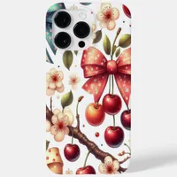 bow and cherry pattern  Case-Mate iPhone 14 pro max case