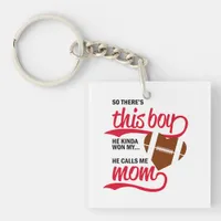 Proud Baseball Mom  Keychain