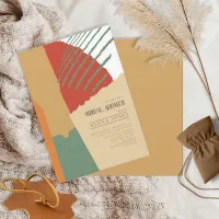 Color Block Wedding Bridal Shower Autumn ID740 Invitation