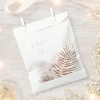 Lush Palm Leaf Wedding Thanks Terra Cotta/W ID956  Favor Bag