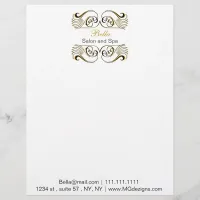 yellow black and white Chic Business letterheads Letterhead