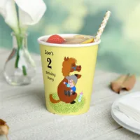 Fun and cute pony with baby - kids birthday party paper cups