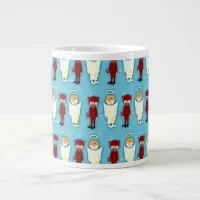 Angel Vs. Devil Pattern Large Coffee Mug