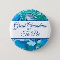 Great Grandma To Be | Boy's Baby Shower   Button