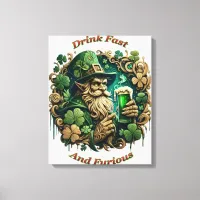 Enchanted Evening of Ale A Leprechauns Toast 16x20 Canvas Print