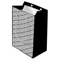 Black and White Swirls  Medium Gift Bag