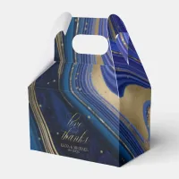 Abstract Agate Wedding Midnight V1 ID827 Favor Boxes