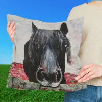 Horse lover equestrian gift throw pillow