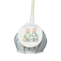 It's Twins! Cute boy twins Baby Shower Treats Cake Pops