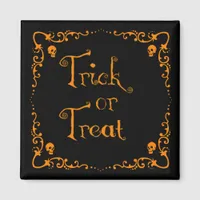 Halloween Pumpkin Orange Trick or Treat Magnet