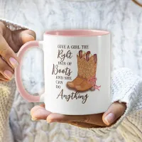 Cowgirl Cute Quote Western Boho Boots Mug