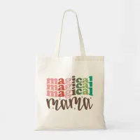 Magical Mama Retro Groovy Christmas Holidays Tote Bag