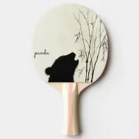 Panda Silhouette Ping Pong Paddle