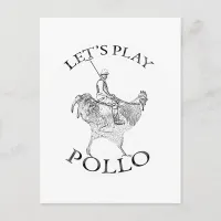 Lets Play Pollo! Postcard