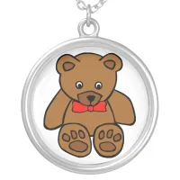 Brown Teddy Bear Cartoon Necklace