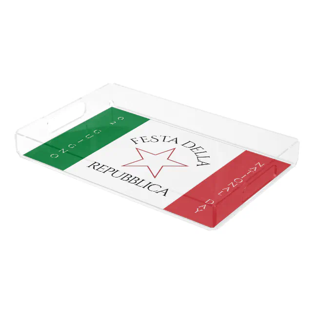 Festa della Repubblica National Day of Italy Flag Acrylic Tray