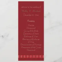 Crimson & Evergreen Christmas Wedding Flat Program