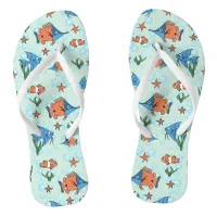 Cute Cartoon Fish Flip Flops