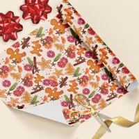 Gingerbread Citrus Spices Rustic Christmas Holiday Wrapping Paper