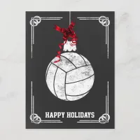 chalkboard volleyball  player Christmas Cards