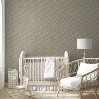 Feminine Flowers Floral Nursery Bedroom Livingroom Wallpaper