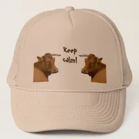 Moo! Cute and fun cow   Trucker Hat