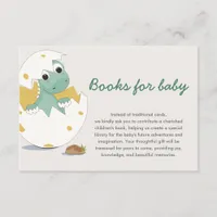 Cute Whimsical Green Baby Dino Book Request Insert