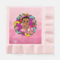 Pretty whimsical Floral Girl's Baby Shower Ethnic Napkins