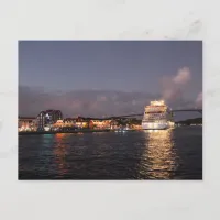 Willemstad Curacao - Queen Juliana Bridge at Night Postcard