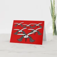 Funny Mosquitoes Flying Get Well Card