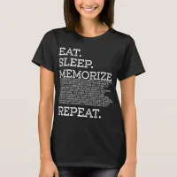 Eat Sleep Memorize Repeat Memory Master T-Shirt