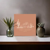 Desert Vibes Wedding Landscape Terra Cotta ID1019 Ceramic Tile