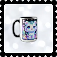 Cute Kids Holographic White Tiger | Mug