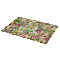 Paint Splatter Autumn Color Leaves Abstract Cutting Board