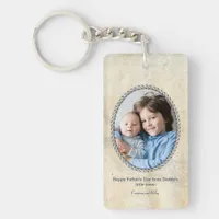 Custom Photo Nautical Anchor Captain Dad Keychain