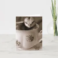 Boots In A Tea Cup,Easter Holiday Card