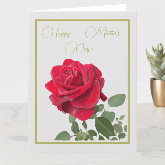 Red rose - Mother’s day Card