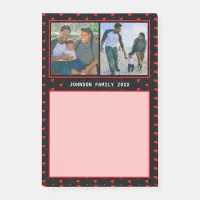 Photo Collage Family Personalized Red Heart & Name Post-it Notes