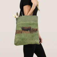 Midwest Cows Resting Photography Tote Bag