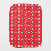 Christmas Holiday Charm Pattern 02 -  Baby Burp Cloth